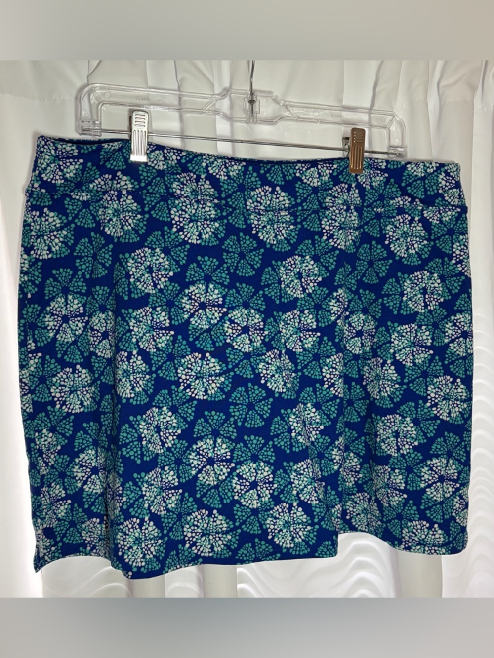 TRANQUILITY  By Colorado Clothing Blue/White/Turquoise Pattern Skort Size XL